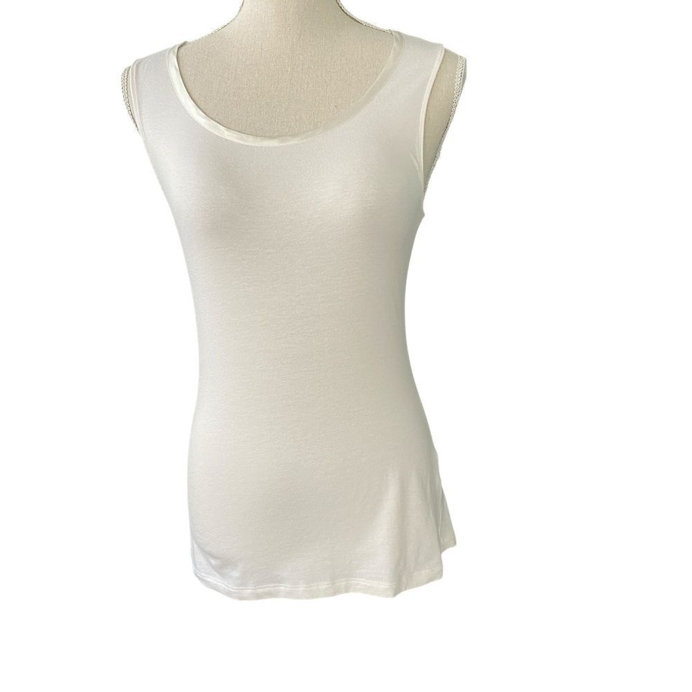 Banana Republic White Tank Top Size Small